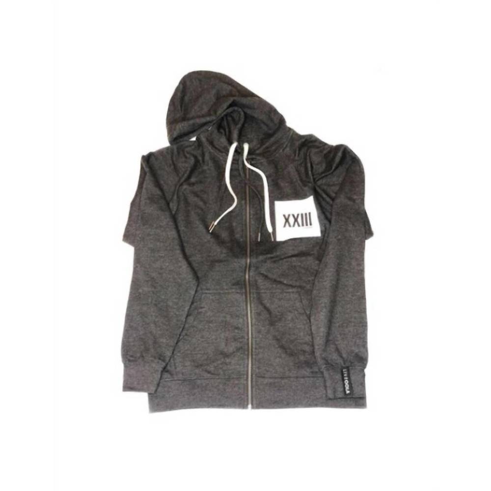 NEW OOLALA women's zip-up sweatshirt in charcoal